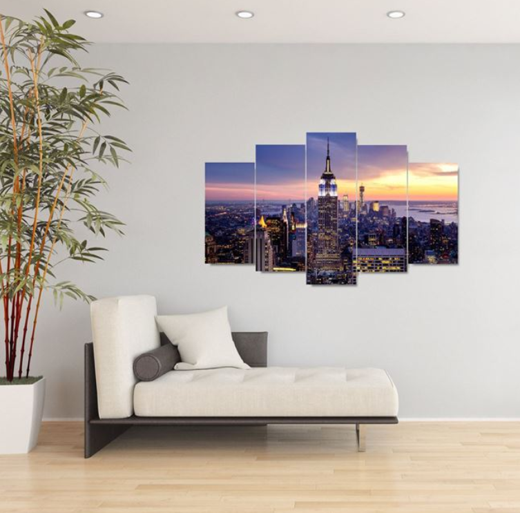 Canvas Decorativ Empire State Building 100x60cm - 5 buc